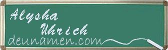 Alysha Uhrich Visitenkarte